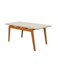 Mesa de Jantar Esmeralda 1,20 Blend - Off White/Castanho