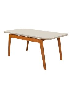 Mesa de Jantar Esmeralda 1,60 Blend - Off White/Castanho